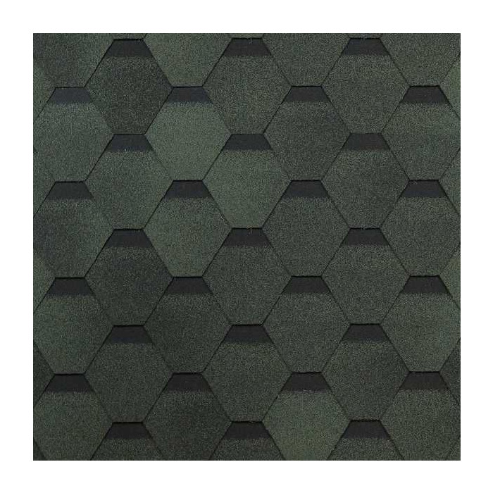 Гибкая черепица однослойная Технониколь Шинглас Оптима Зеленый